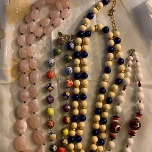 4 beautiful beaded necklaces